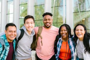 Smiling college students